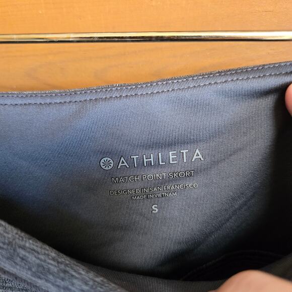 Athleta Match Point Skort 13.5 Heather Gray NWT Small Athleisure Tennis Flare - Picture 4 of 5